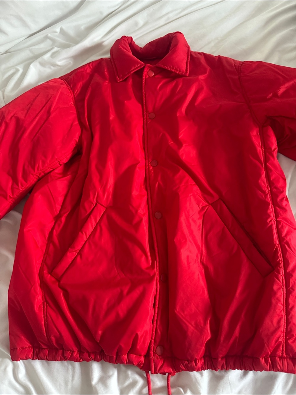 Aritzia Bright Red Coaches Jacket